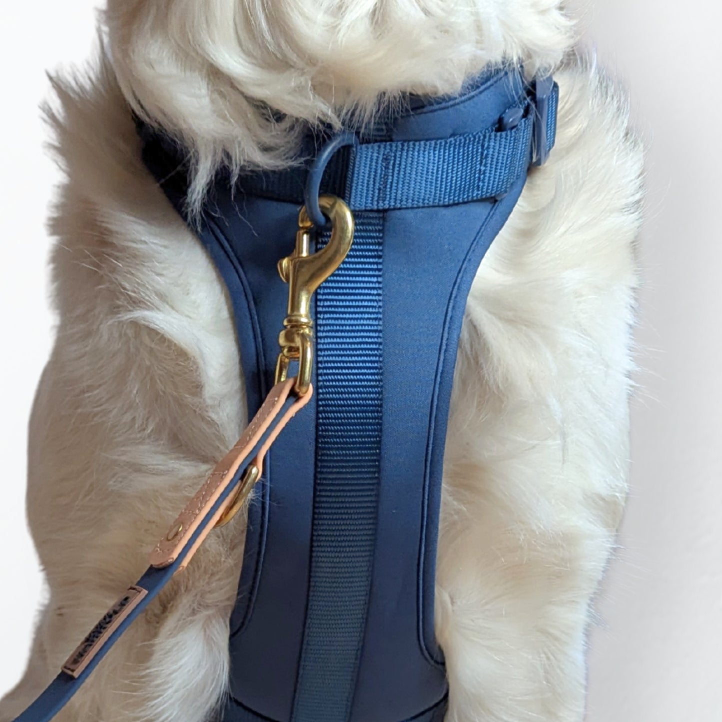 ComfortFit No-Pull Harness - Blue with high quality material, brass hardware, anti-pull technology by House of Harrold for lasting control