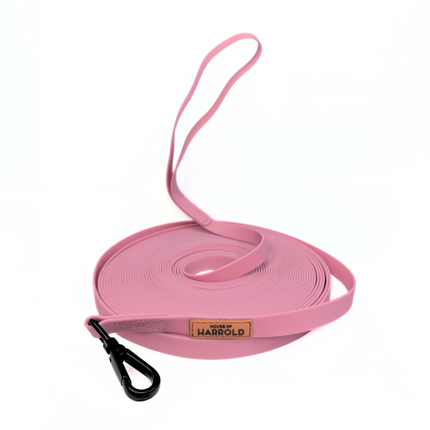 LoomLite Training Long Leash - 15m - Lavender with brass fittings, crafted from high quality material and anti-pull technology by House of Harrold