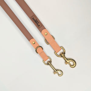 BayBond Adjustable Multi-Way Leash - Brown with brass hardware, high quality material, and anti-pull tech by House of Harrold