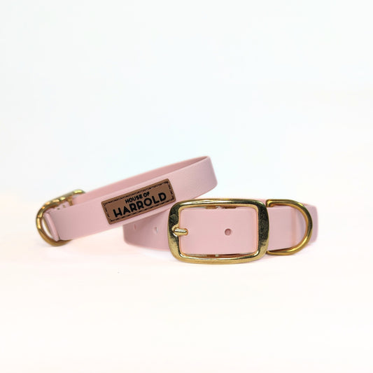 BayBond Collar Waterproof - Pink in gallery position 1, high quality material, brass hardware, anti-pull tech, House of Harrold design