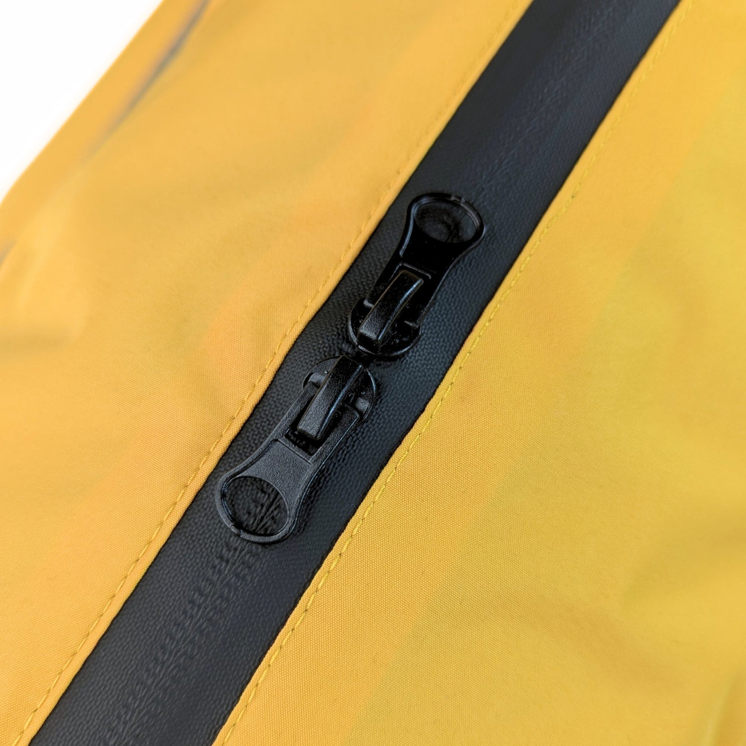 CapeLite Raincoat - Yellow featuring waterproof zipper detail and high quality material by House of Harrold for durable dog rainwear