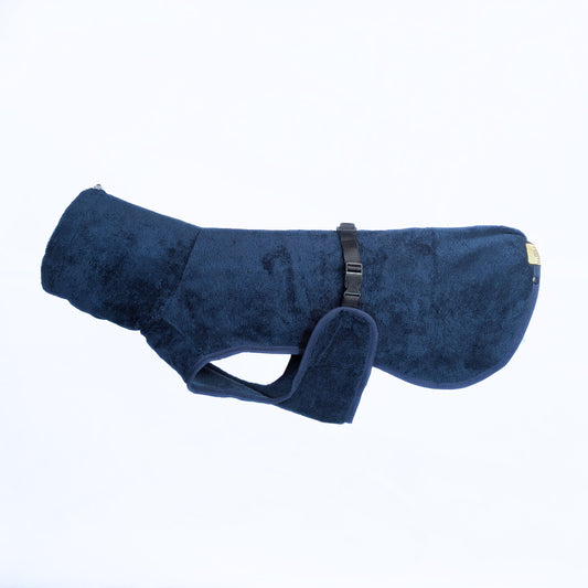 CloudSoft Bamboo Dry Robe - Navy Blue