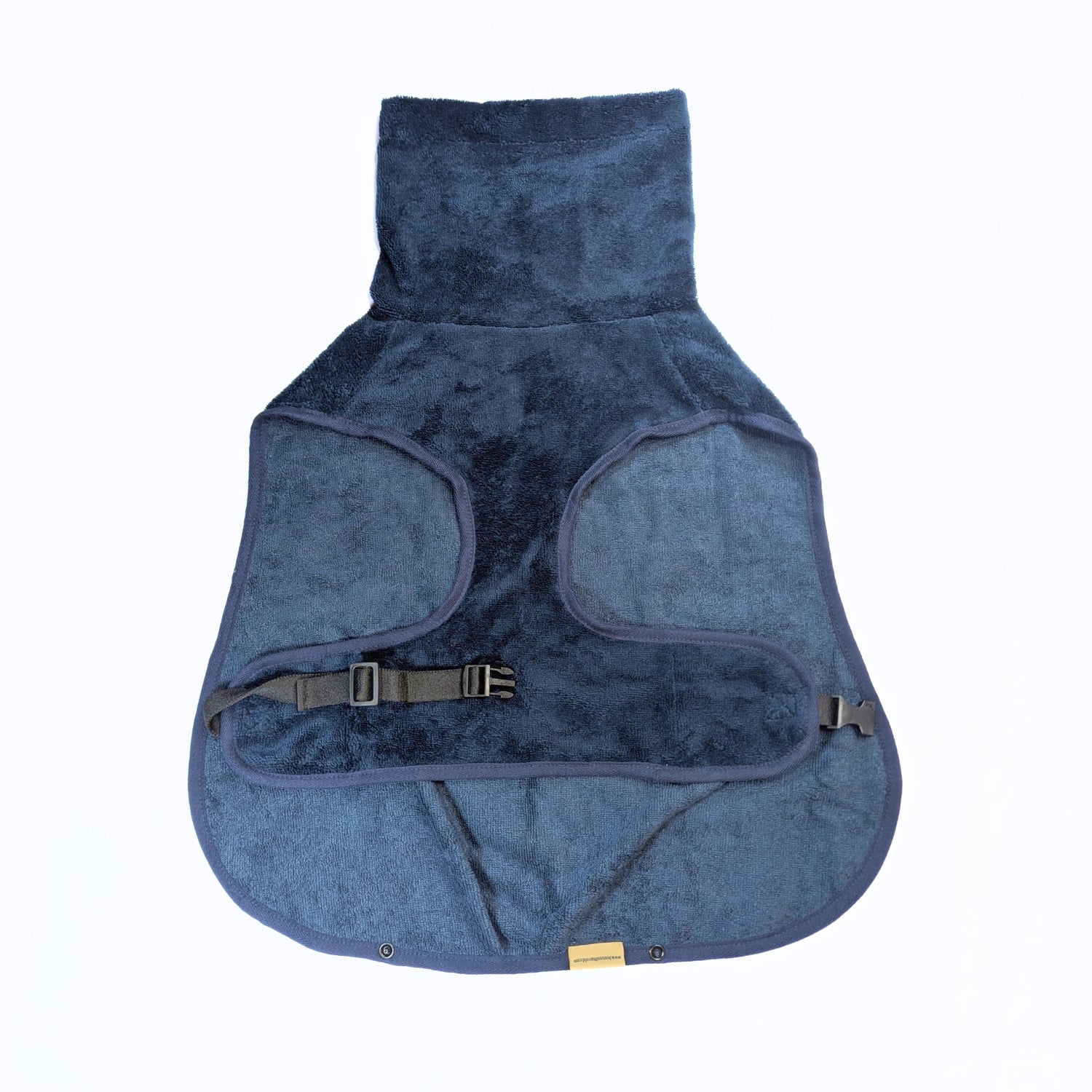 CloudSoft Bamboo Dry Robe - Navy Blue with anti-pull technology, brass hardware, high quality fabric by House of Harrold