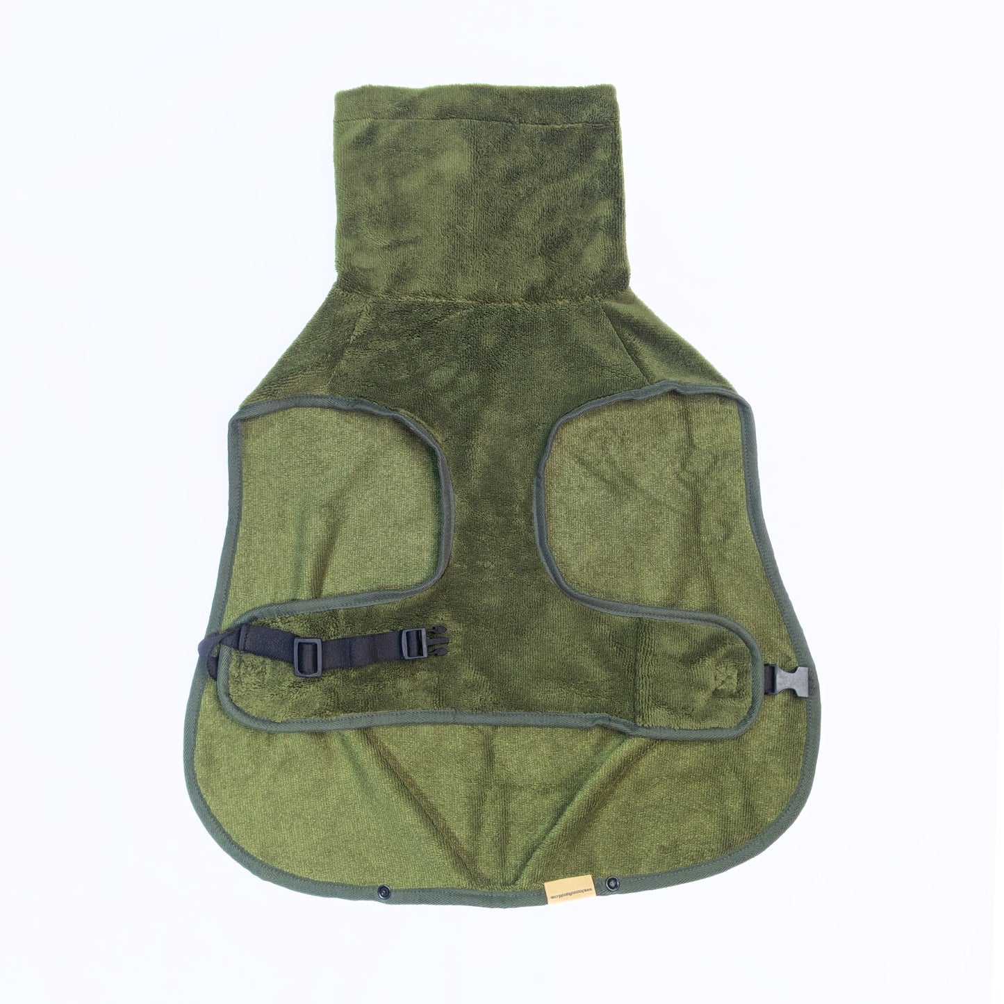 CloudSoft Bamboo Dry Robe - Olive Green with anti-pull technology, brass hardware, and premium fabric by House of Harrold