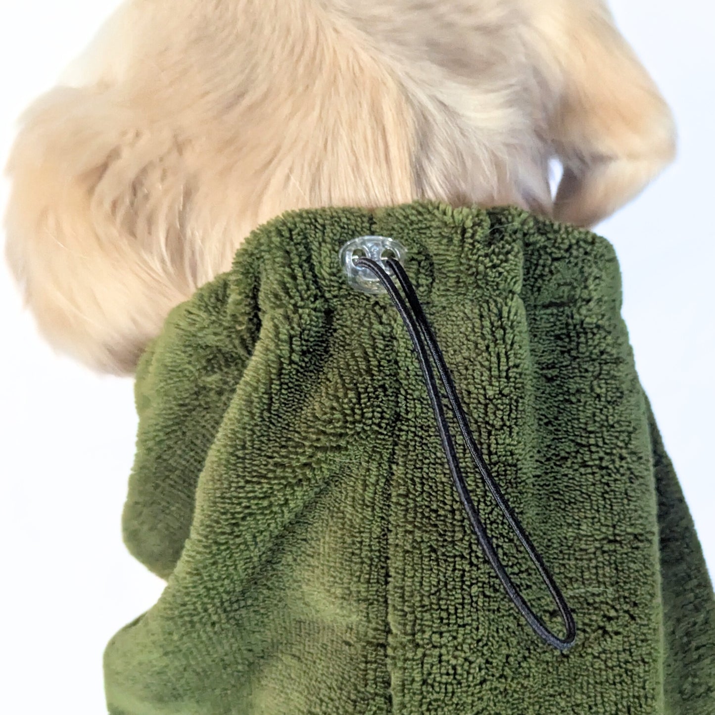 CloudSoft Bamboo Dry Robe - Olive Green with anti-pull technology, brass hardware, and soft high quality fabric by House of Harrold