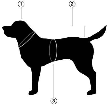 Dog size calculator silhouette