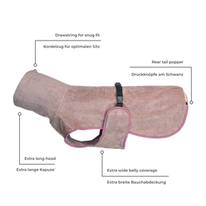 CloudSoft Bamboo Dry Robe - Rose with high quality material, brass hardware, anti-pull technology by House of Harrold