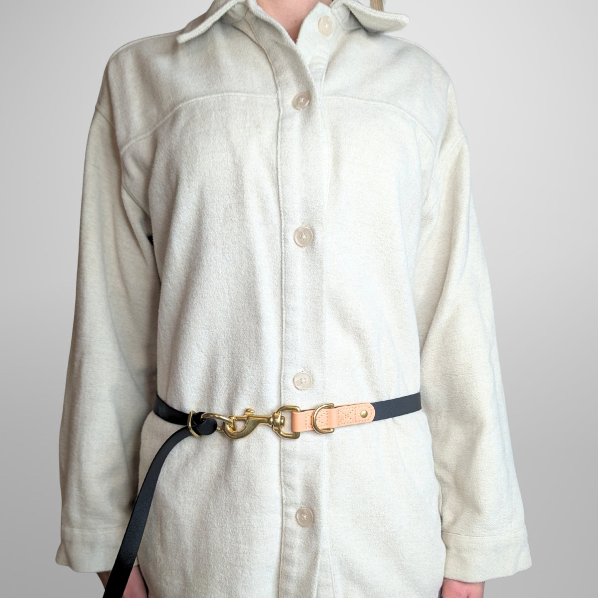 BayBond Adjustable Multi-Way Leash - Brown with durable brass hardware, high quality material, and anti-pull tech by House of Harrold